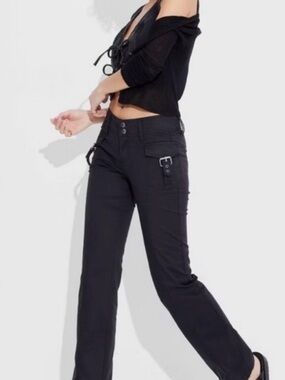 wild fable Black Boot-Cut Utility Pants